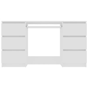 Scrivania Bianca 140x50x77 cm in Legno Multistrato 800810