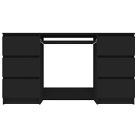 Scrivania Nera 140x50x77 cm in Legno Multistrato 800811