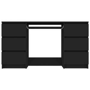 Scrivania Nera 140x50x77 cm in Legno Multistrato 800811