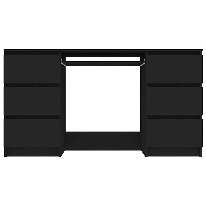 Scrivania Nera 140x50x77 cm in Legno Multistrato 800811