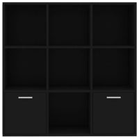 Libreria Nera 98x30x98 cm in Legno Multistrato 801117