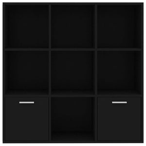 Libreria Nera 98x30x98 cm in Legno Multistrato 801117