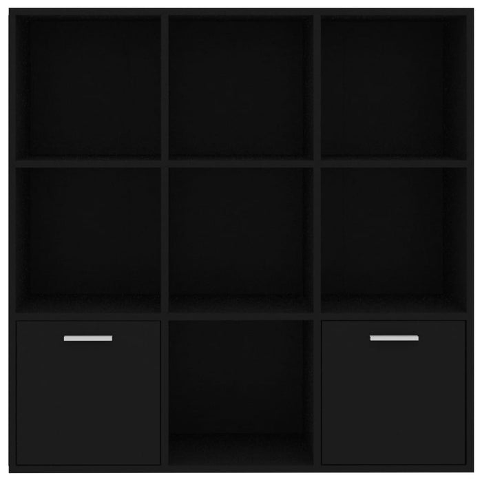Libreria Nera 98x30x98 cm in Legno Multistrato 801117