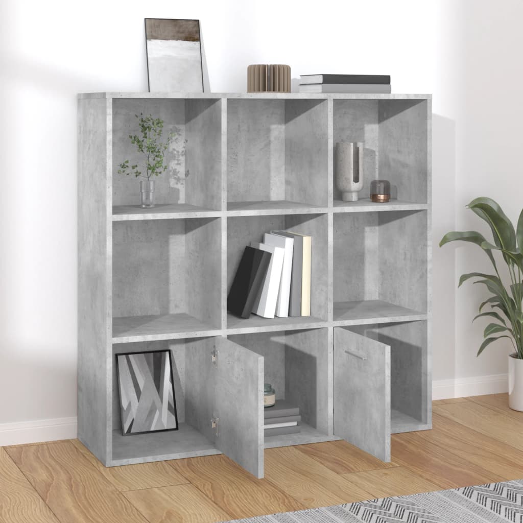 Libreria Grigio Cemento 98x30x98 cm in Legno Multistrato 801120