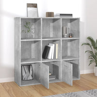 Libreria Grigio Cemento 98x30x98 cm in Legno Multistrato 801120