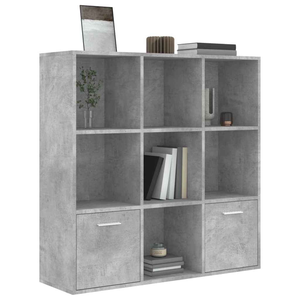 Libreria Grigio Cemento 98x30x98 cm in Legno Multistrato 801120
