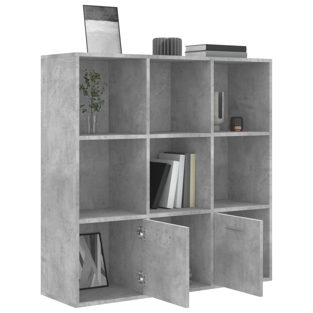 Libreria Grigio Cemento 98x30x98 cm in Legno Multistrato 801120