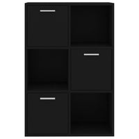 Armadietto Nero 60x29,5x90 cm in Legno Multistrato 801135