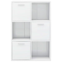 Armadietto Bianco Lucido 60x29,5x90 cm in Legno Multistrato 801140