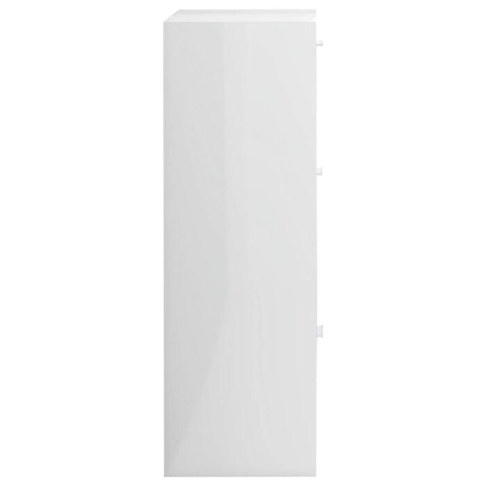Armadietto Bianco Lucido 60x29,5x90 cm in Legno Multistrato 801140