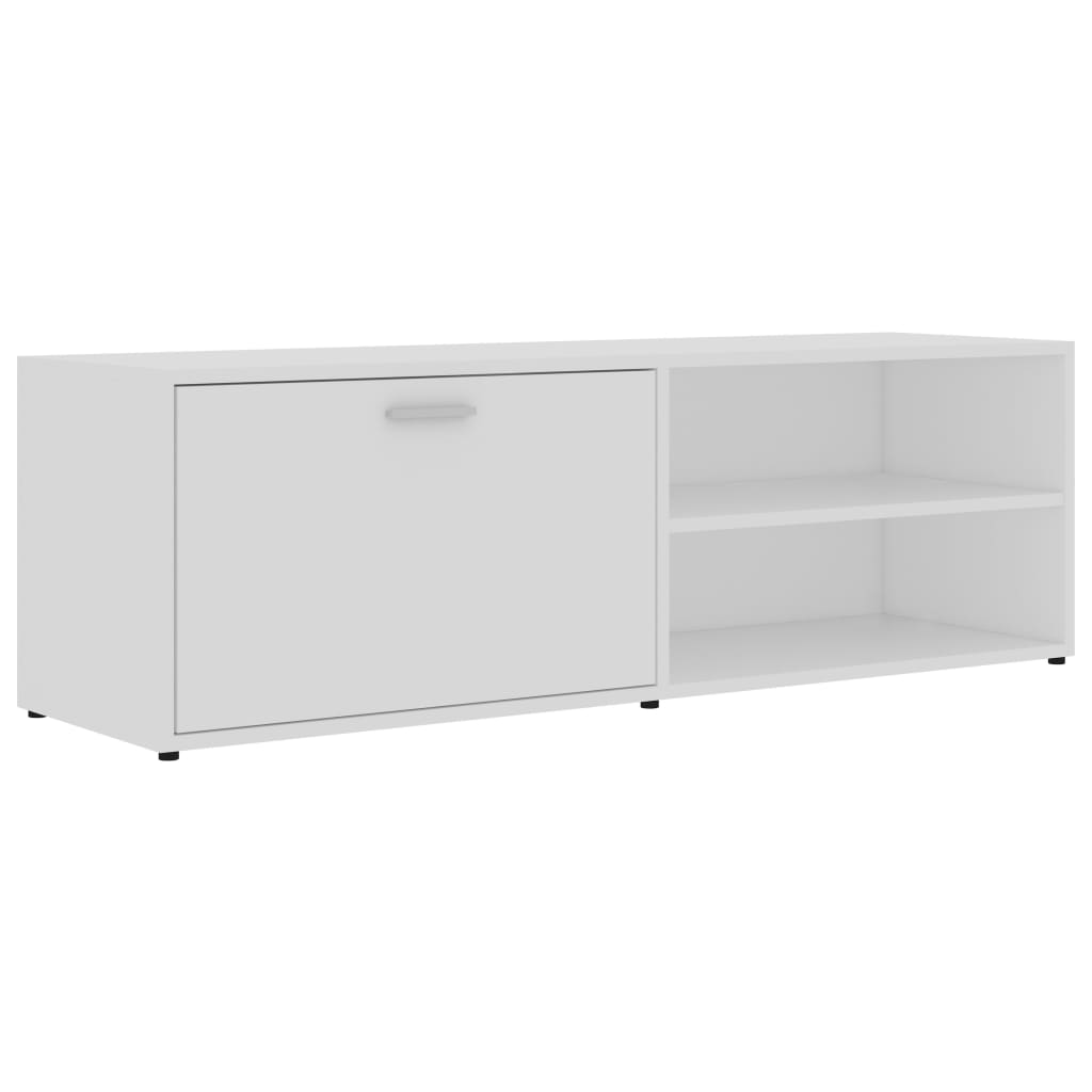 Mobile TV multimediale scaffale per televisione televisione buffet sala da pranzo soggiorno camera da letto 120 x 34 x 37 cm derivati ​​del legno bianco 02_0025855
