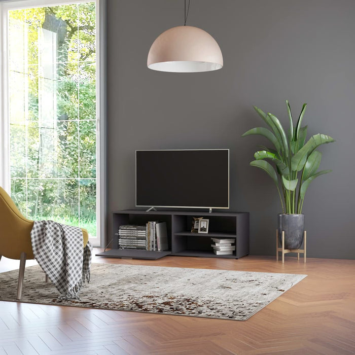 Mobile Porta TV Grigio 120x34x37 cm in Legno Multistrato 801154