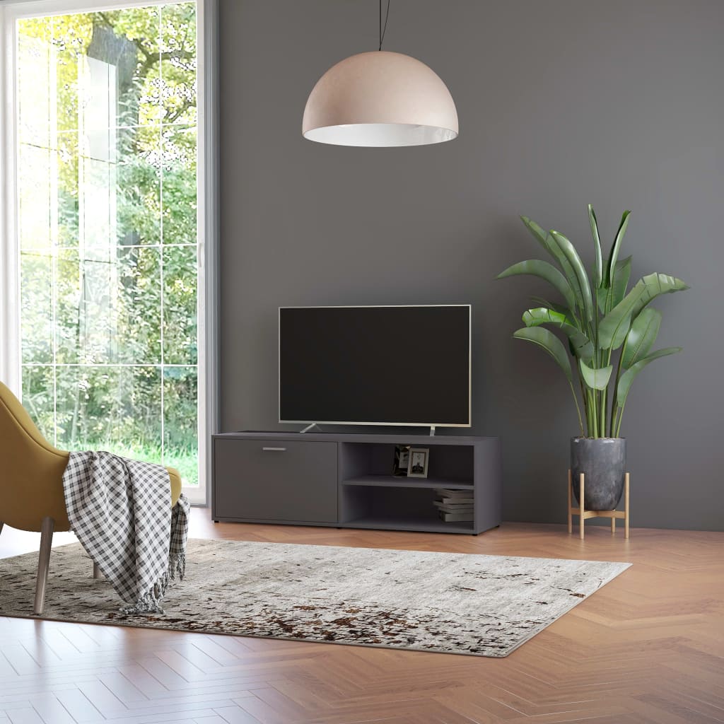 Mobile Porta TV Grigio 120x34x37 cm in Legno Multistrato 801154