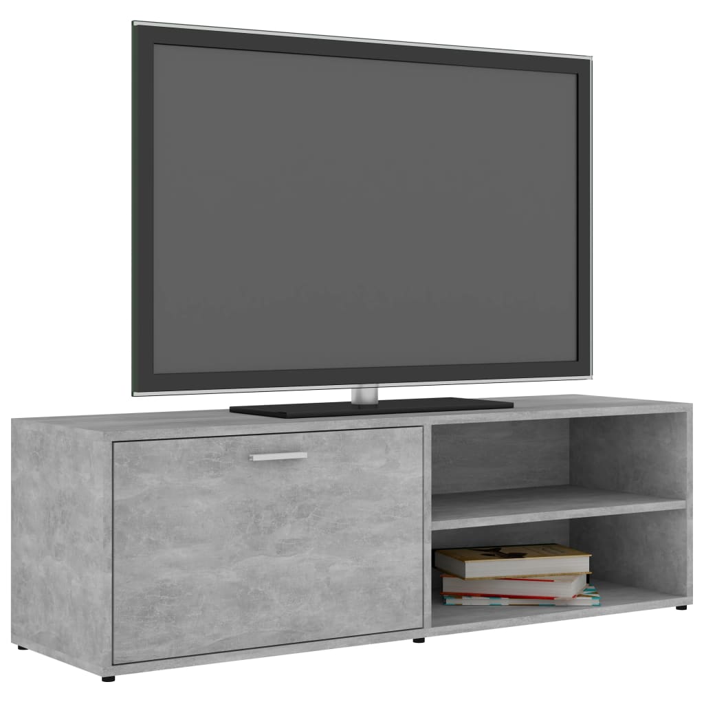 Mobile Porta TV Grigio Cemento 120x34x37cm in Legno Multistrato 801156