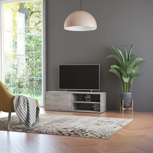 Mobile Porta TV Grigio Cemento 120x34x37cm in Legno Multistrato 801156