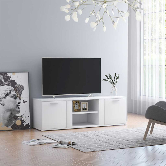 Mobile Porta TV Bianco 120x34x37 cm in Legno Multistrato 801161