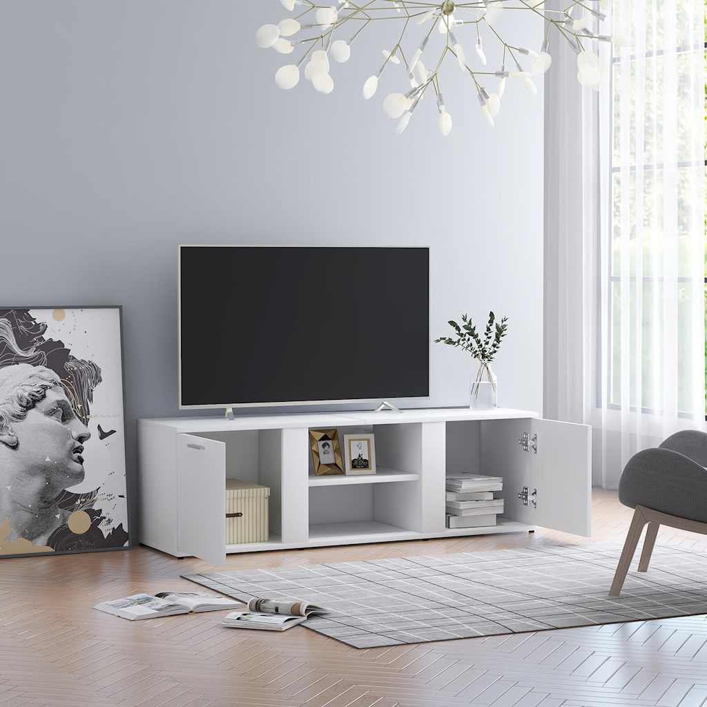 Mobile Porta TV Bianco 120x34x37 cm in Legno Multistrato 801161