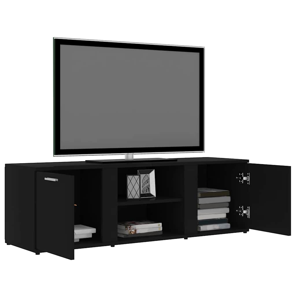 Mobile Porta TV Nero 120x34x37 cm in Legno Multistrato 801162