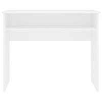 Scrivania tavolo postazione di lavoro mobile per computer studio 90 x 50 x 74 cm derivati ​​del legno bianco 02_0023529