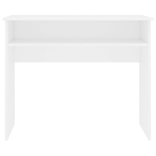 Scrivania tavolo postazione di lavoro mobile per computer studio 90 x 50 x 74 cm derivati ​​del legno bianco 02_0023529