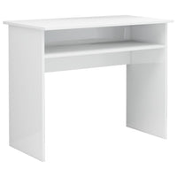 Scrivania Bianco Lucido 90x50x74 cm in Legno Multistrato 801176
