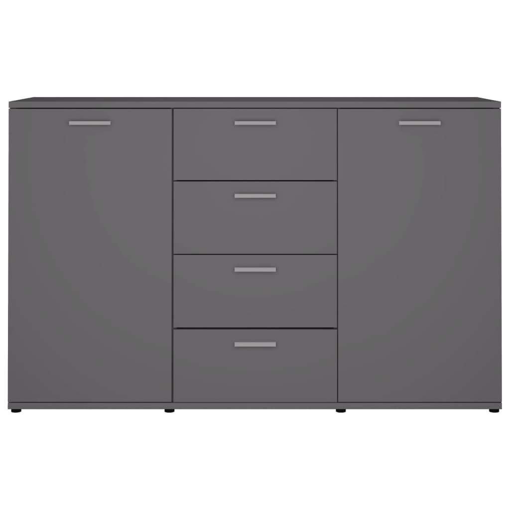 Credenza Grigia 120x35,5x75 cm in Legno Multistrato 801330