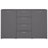 Credenza Grigia 120x35,5x75 cm in Legno Multistrato 801330
