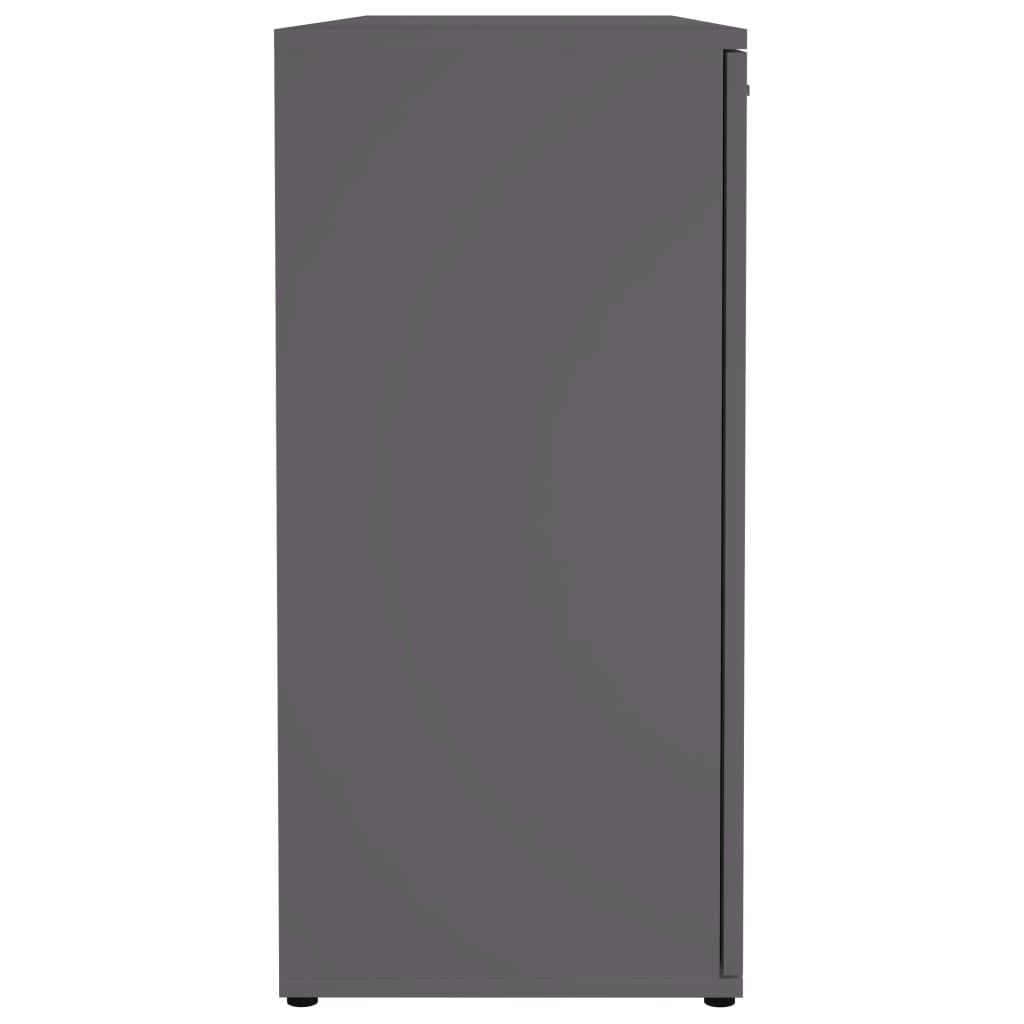 Credenza Grigia 120x35,5x75 cm in Legno Multistrato 801330