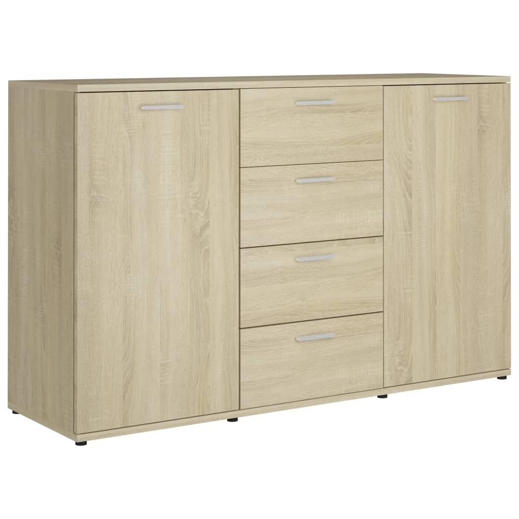 Credenza Rovere Sonoma 120x35,5x75 cm in Legno Multistrato 801331