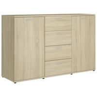 Credenza Rovere Sonoma 120x35,5x75 cm in Legno Multistrato 801331
