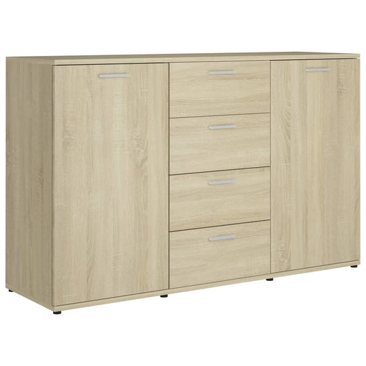 Credenza Rovere Sonoma 120x35,5x75 cm in Legno Multistrato 801331