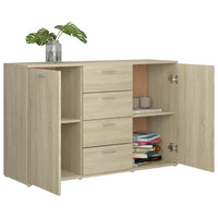 Credenza Rovere Sonoma 120x35,5x75 cm in Legno Multistrato 801331