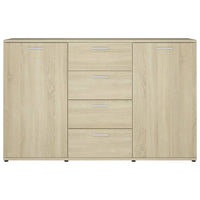 Credenza Rovere Sonoma 120x35,5x75 cm in Legno Multistrato 801331