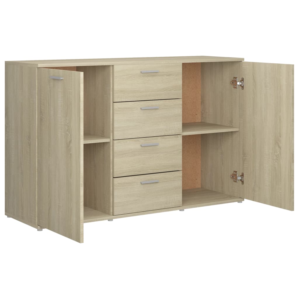Credenza Rovere Sonoma 120x35,5x75 cm in Legno Multistrato 801331