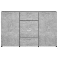 Credenza Grigio Cemento 120x35,5x75 cm in Legno Multistrato 801332