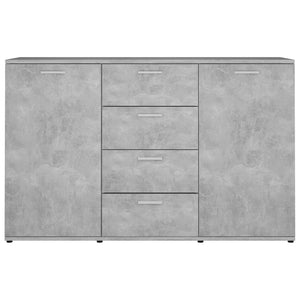 Credenza Grigio Cemento 120x35,5x75 cm in Legno Multistrato 801332