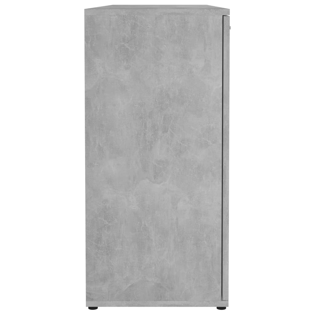 Credenza Grigio Cemento 120x35,5x75 cm in Legno Multistrato 801332