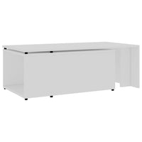 Tavolino da Salotto Bianco 150x50x35 cm in Legno Multistrato 801337