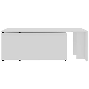 Tavolino da Salotto Bianco 150x50x35 cm in Legno Multistrato cod mxl 29746