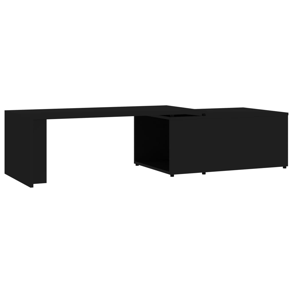 Tavolino da Salotto Nero 150x50x35 cm in Legno Multistrato 801338