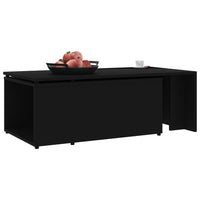 Tavolino da Salotto Nero 150x50x35 cm in Legno Multistrato 801338