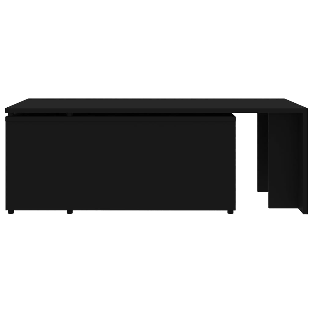 Tavolino da Salotto Nero 150x50x35 cm in Legno Multistrato 801338