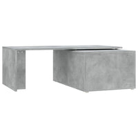 Tavolino Salotto Grigio Cemento 150x50x35 cm Legno Multistrato 801341