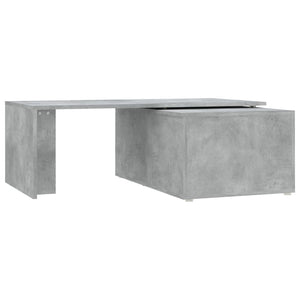 Tavolino Salotto Grigio Cemento 150x50x35 cm Legno Multistrato 801341