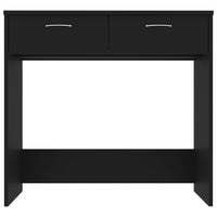 Scrivania tavolo postazione di lavoro mobile per computer studio 80 x 40 x 75 cm Truciolare nero 02_0023921