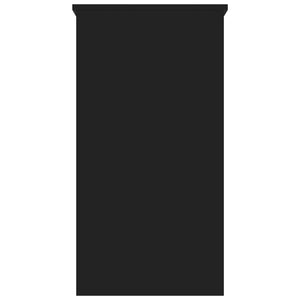 Scrivania tavolo postazione di lavoro mobile per computer studio 80 x 40 x 75 cm Truciolare nero 02_0023921