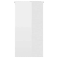 Scrivania Bianco Lucido 80x40x75 cm in Legno Multistrato