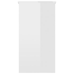 Scrivania Bianco Lucido 80x40x75 cm in Legno Multistrato 801361