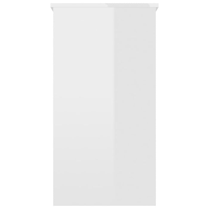 Scrivania Bianco Lucido 80x40x75 cm in Legno Multistrato 801361
