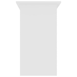 Scrivania tavolo postazione di lavoro mobile per computer studio 80 x 45 x 74 cm derivati ​​del legno bianco 02_0023526